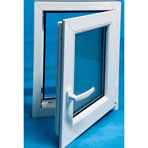 Ventana PVC 600x800 Blanca Oscilobatiente Derecha Vidrio Mate