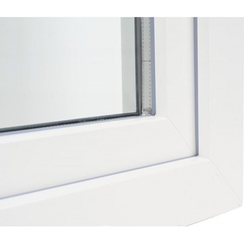 Ventana PVC 75x139cm oscilobatiente izquierda blanca Isoxa doble acristalamiento transparente 4/16/4 bajo emisivo con persiana