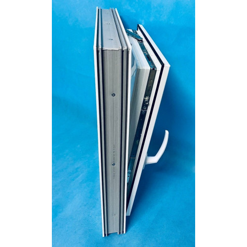 Ventana PVC 800x1000 Blanca Oscilobatiente Derecha Vidrio Transparente