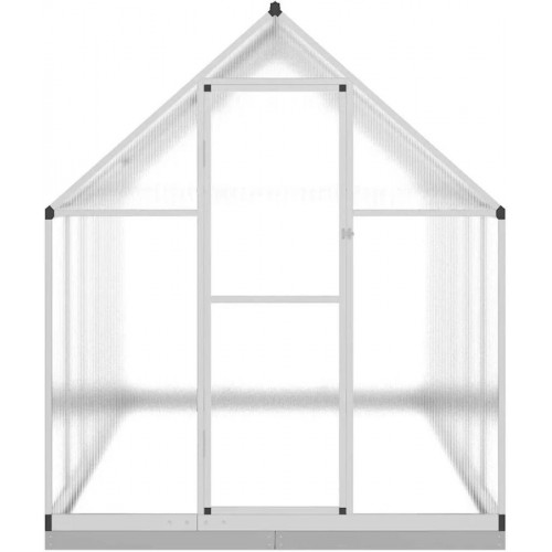 Vente-Unique Invernadero de tienda para plantas flores y verduras con estructura de base plateada 169 x aluminio