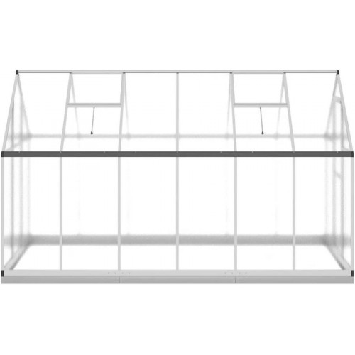 Vente-Unique Invernadero de tienda para plantas flores y verduras con estructura de base plateada 169 x aluminio