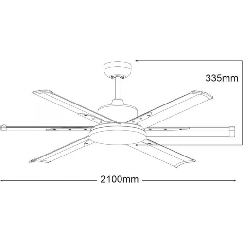 Ventilador DC Gris Pálido 210 cm Gris Martec MAFMBR-MAF210B