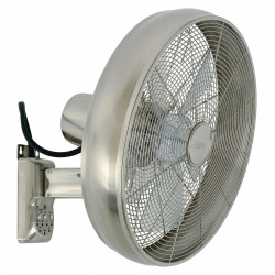 Ventilador de pared Breeze, color cromo/transparente, Ø 41 cm - Beacon