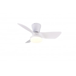 Ventilador de techo con fuente de luz motor DC Randers blanco 76 cm
