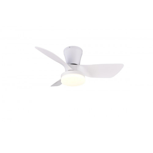 Ventilador de techo con fuente de luz motor DC Randers blanco 76 cm