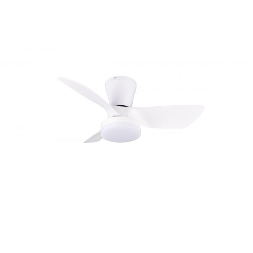 Ventilador de techo con fuente de luz motor DC Randers blanco 76 cm