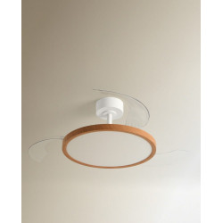 Ventilador de techo con luz LED y motor DC Menorca Natural