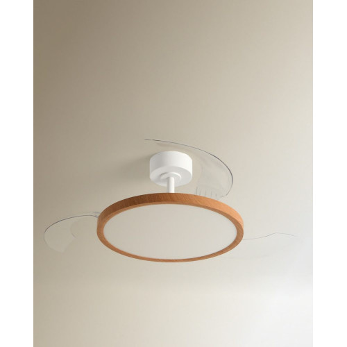 Ventilador de techo con luz LED y motor DC Menorca Natural