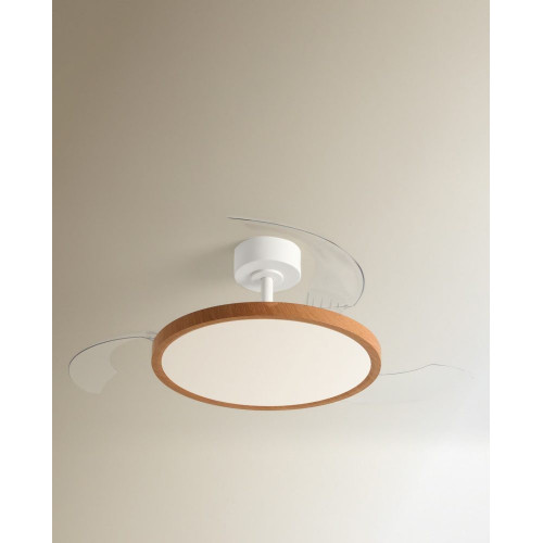 Ventilador de techo con luz LED y motor DC Menorca Natural