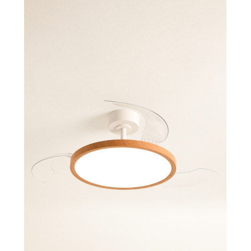 Ventilador de techo con luz LED y motor DC Menorca Natural