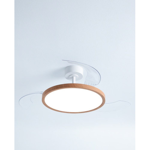 Ventilador de techo con luz LED y motor DC Menorca Natural