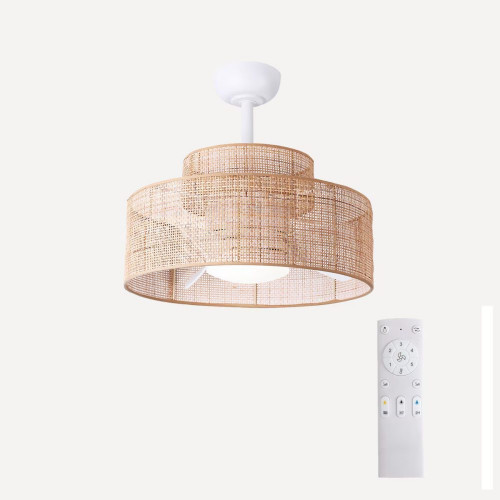 Ventilador de techo con luz LED y motor DC Nilo EuroVolter Natural