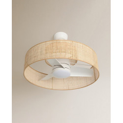 Ventilador de techo con luz LED y motor DC Nilo XL EuroVolter Natural