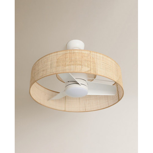 Ventilador de techo con luz LED y motor DC Nilo XL EuroVolter Natural