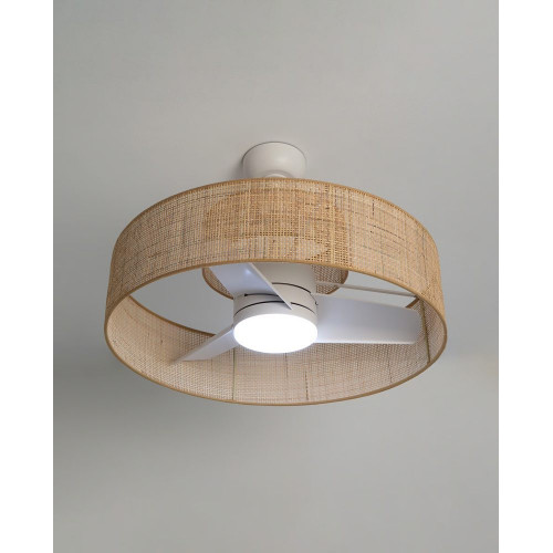 Ventilador de techo con luz LED y motor DC Nilo XL EuroVolter Natural