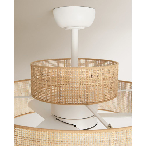 Ventilador de techo con luz LED y motor DC Nilo XL EuroVolter Natural