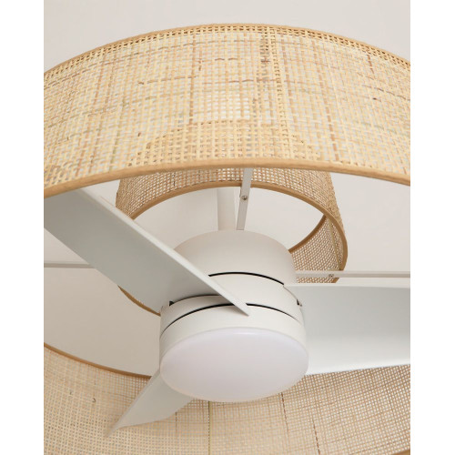 Ventilador de techo con luz LED y motor DC Nilo XL EuroVolter Natural