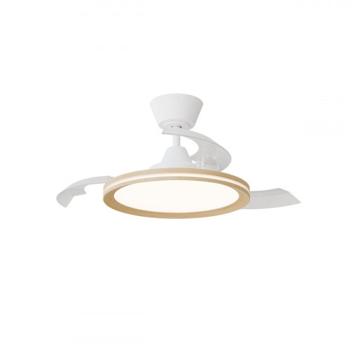 Ventilador de techo con luz silencioso DC 22W con mando ø89 cm Astro SULION blanco luz CCT 3 aspas retráctiles tipo lámpara| 6 velocidades| modo verano/invierno| recomendado para <13m²