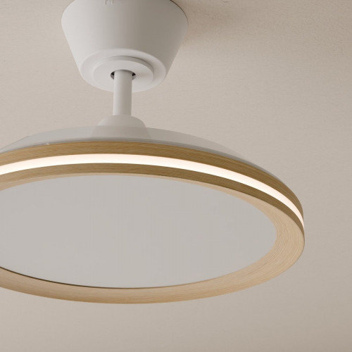 Ventilador de techo con luz silencioso DC 22W con mando ø89 cm Astro SULION blanco luz CCT 3 aspas retráctiles tipo lámpara| 6 velocidades| modo verano/invierno| recomendado para <13m²