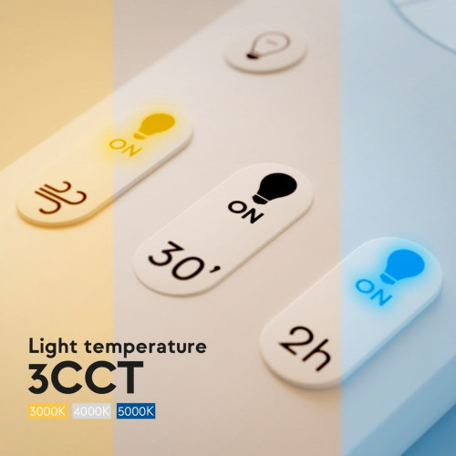Ventilador de techo con luz silencioso DC 25W con mando ø75 cm Sunset Wifi SULION blanco luz CCT 3 aspas| 6 velocidades| modo verano/invierno| recomendado para <13m²