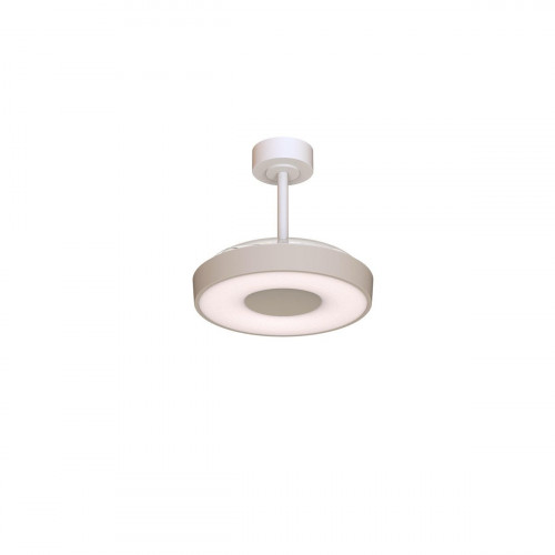 Ventilador de techo con luz silencioso DC 25W con mando ø91 cm Coin Fan Mini Smart MANTRA blanco y beige luz CCT 3 aspas retráctiles tipo lámpara| 8 velocidades| modo verano/invierno| brisa| recomendado para <13m²