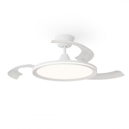 Ventilador de techo con luz silencioso DC 32W con mando ø107 cm Astro SULION blanco luz CCT 3 aspas retráctiles tipo lámpara| 6 velocidades| modo verano/invierno| recomendado de 13 a 20m²