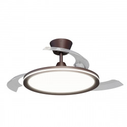 Ventilador de techo con luz silencioso DC 32W con mando ø107 cm Astro SULION marrón luz CCT 3 aspas retráctiles tipo lámpara| 6 velocidades| modo verano/invierno| temporizador| brisa| recomendado de 13 a 20m²