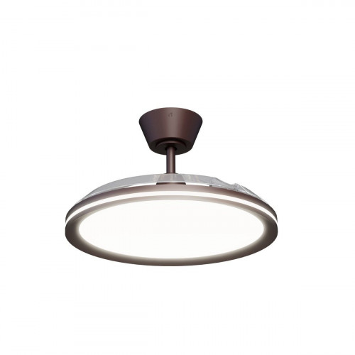 Ventilador de techo con luz silencioso DC 32W con mando ø107 cm Astro SULION marrón luz CCT 3 aspas retráctiles tipo lámpara| 6 velocidades| modo verano/invierno| temporizador| brisa| recomendado de 13 a 20m²