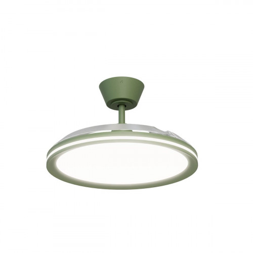 Ventilador de techo con luz silencioso DC 32W con mando ø107 cm Astro SULION verde luz CCT 3 aspas retráctiles tipo lámpara| 6 velocidades| modo verano/invierno| temporizador| brisa| recomendado de 13 a 20m²