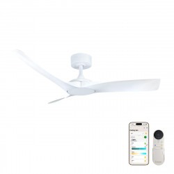 Ventilador de techo con luz silencioso DC 34W con mando WiFi/ APP ø112 cm Aruba Plus INSPIRE blanco luz CCT 3 aspas| 6 velocidades| modo verano/invierno| brisa| temporizador| recomendado de 13 a 20m²