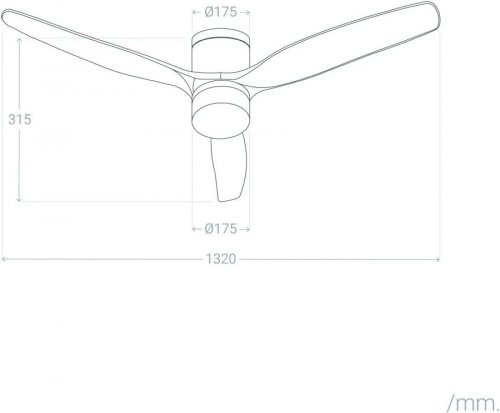 Ventilador de Techo con luz Silencioso DC Leros