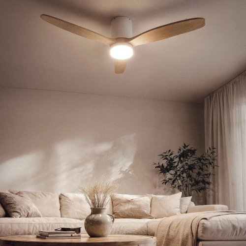 Ventilador de Techo con luz Silencioso DC Leros