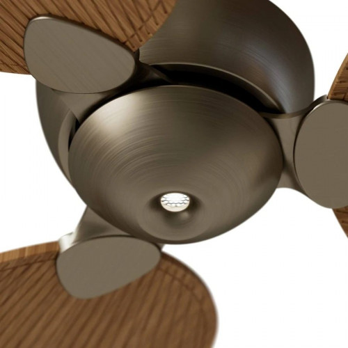 Ventilador de techo con luz Sulion Alma 100cm LED latón y madera