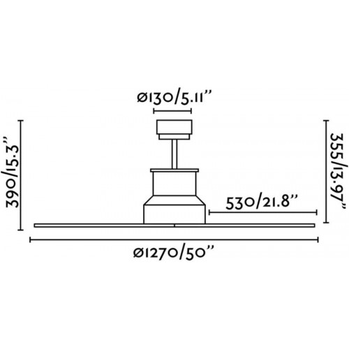 Ventilador de techo Faro Winche