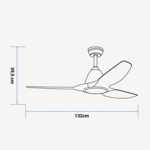 Ventilador de Techo Negro 132cm