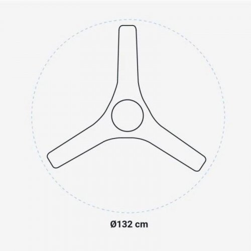 Ventilador de Techo Negro 132cm