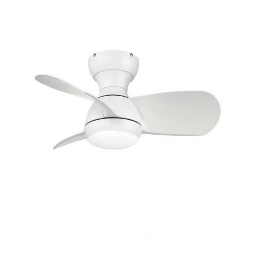 Ventilador de techo S con luz LED y motor DC Fornells Blanco