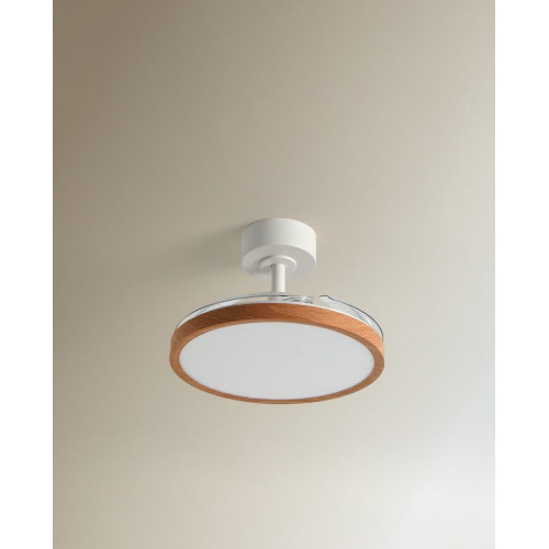 Ventilador de techo S con luz LED y motor DC Menorca Natural