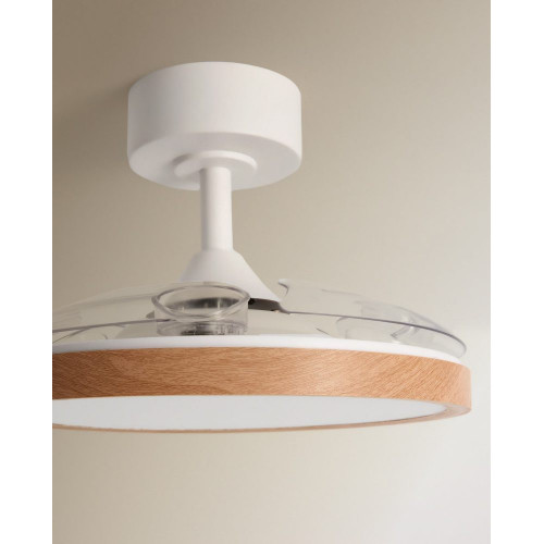 Ventilador de techo S con luz LED y motor DC Menorca Natural