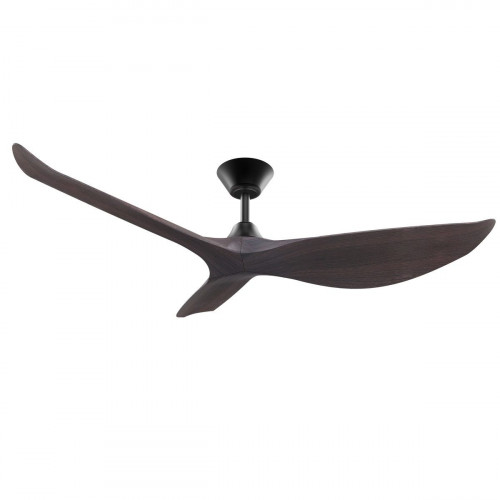 Ventilador de techo sin luz exterior silencioso DC 43W con mando ø127 cm Python SULION marrón/negro 3 aspas |6 velocidades |modo verano/invierno |brisa| temporizador |recomendado de 13 a 20m²