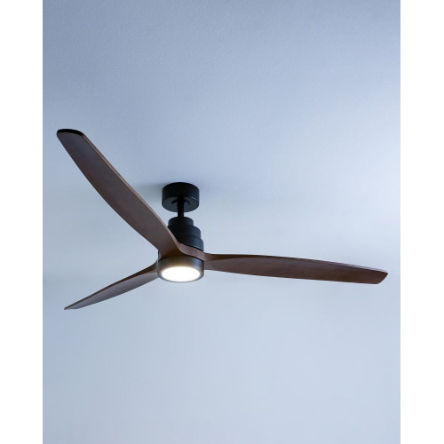 Ventilador de techo XL con luz LED y motor DC Son Bou Marrón