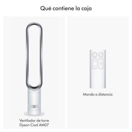 Ventilador de torre Dyson Cool™ AM07 con tecnología Air Multiplier – Blanco Blanco