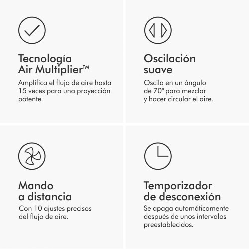 Ventilador de torre Dyson Cool™ AM07 con tecnología Air Multiplier – Blanco Blanco