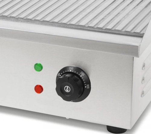 VERTES Plancha Grill Eléctrica 3000W Superficie de Cocción Con Ranuras 55x35cm