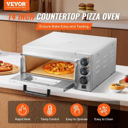 VEVOR 14 inch Commercial Pizza Oven Countertop 1 shelf