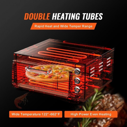 VEVOR 14 inch Commercial Pizza Oven Countertop 1 shelf
