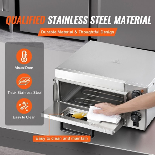 VEVOR 14 inch Commercial Pizza Oven Countertop 1 shelf