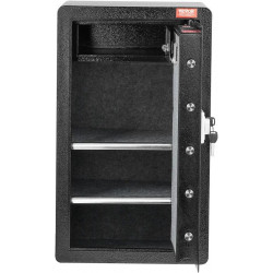 VEVOR Caja Fuerte 113 L Con Cerradura Llave Y Contraseña Bolsa Ignífuga Estantes Luz Led Gabinete Negro Para Dinero Documentos Joyas