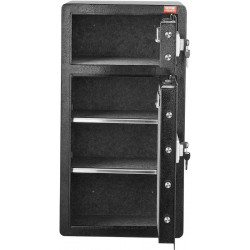 VEVOR Caja Fuerte Doble Puerta Cerradura Llave Bolsa Ignífuga Luz Led Divisores Ajustables