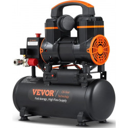 VEVOR Compresor de aire de 2,1 Galones 900 W Ultra Silencioso sin aceite